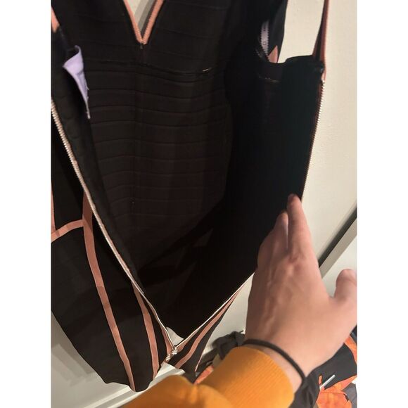 Herve Leger Womens Medium Connie Bandage Dress Black - Picture 6 of 10